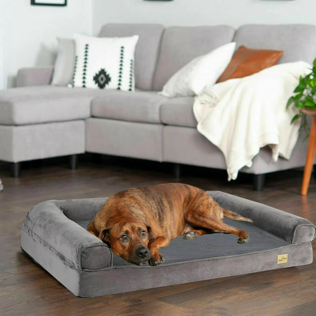 Giant Breed Orthopedic Bolster Bed – 53 X 39 In, Rated 132–154 Lb