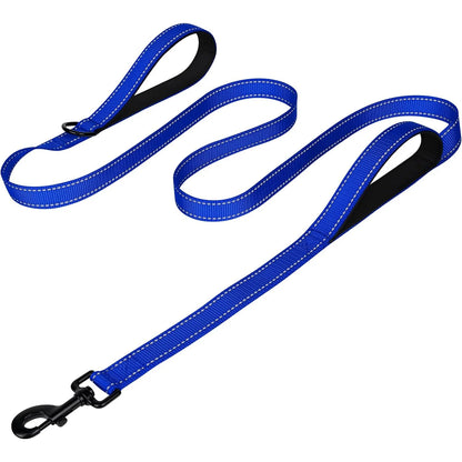 Heavy-Duty Double-Handle Leash for Large & Giant Dogs – Reflective