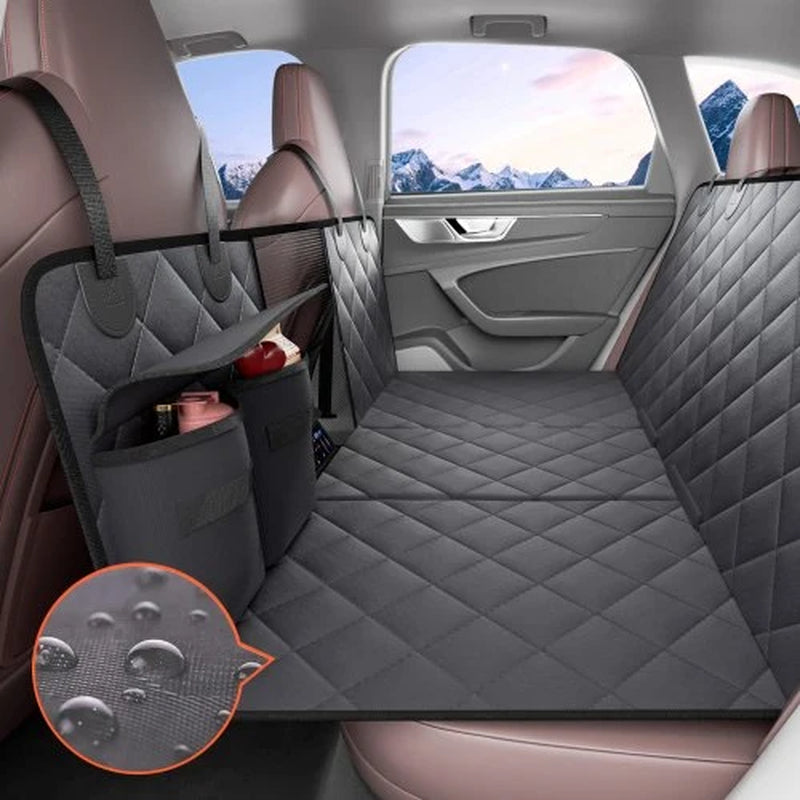 Back Seat Extender for Big Dogs – Hard-Bottom Car Hammock, Holds 400 Lb