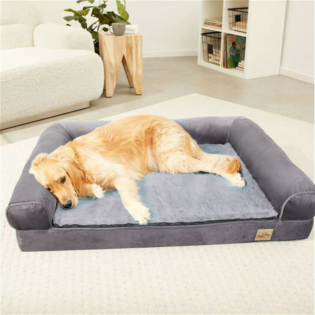 Giant Breed Orthopedic Bolster Bed – 53 X 39 In, Rated 132–154 Lb