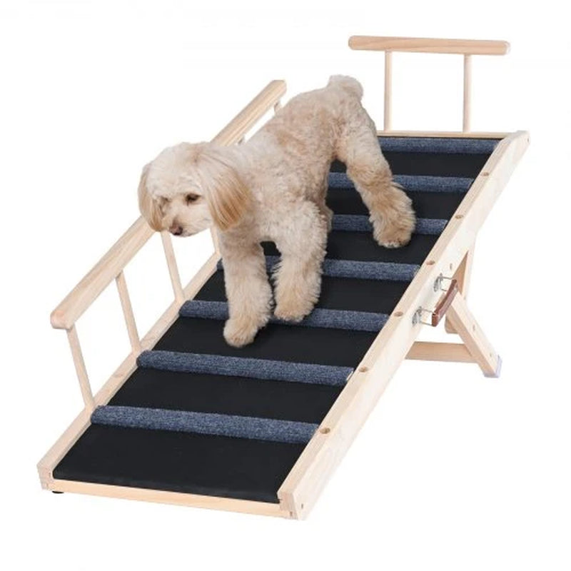 Adjustable Folding Dog Ramp for Beds & Couches – 47 In, for Senior Big Dogs