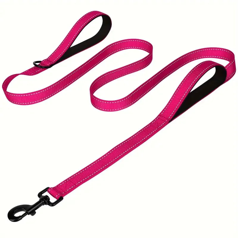 Heavy-Duty Double-Handle Leash for Large & Giant Dogs – Reflective